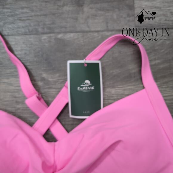 Eomenie Cross Front Cut Out One Piece Swimsuit Size S - Picture 4 of 7